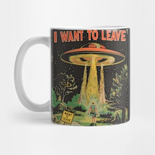 Vintage UFO Abduction Magazine Cover Poster Mug